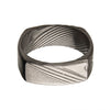 Load image into Gallery viewer, Damascus 8mm Matte Steel Square Ring
