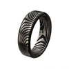 Load image into Gallery viewer, Damascus 7mm Matte Black Plated Band Ring