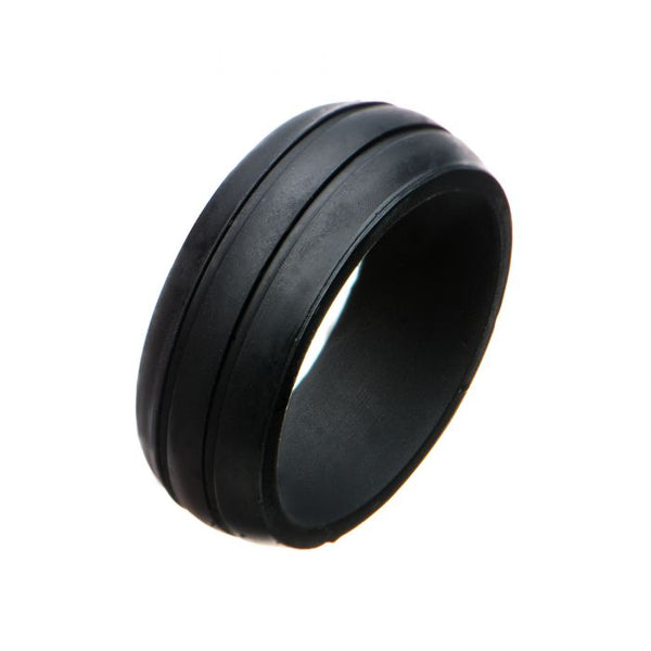 Men's Silicone Safety Bands for Active Lifestyles in Black