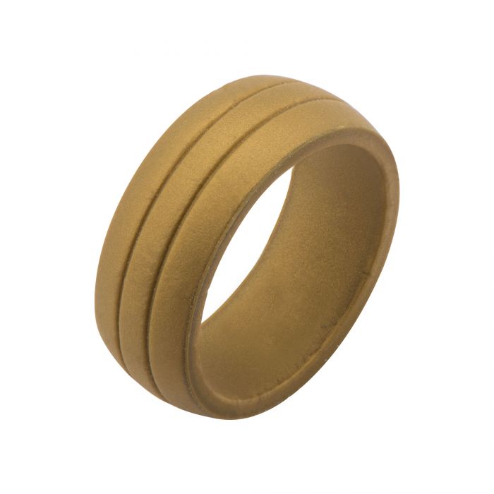 Men's Silicone Safety Bands for Active Lifestyles in Gold