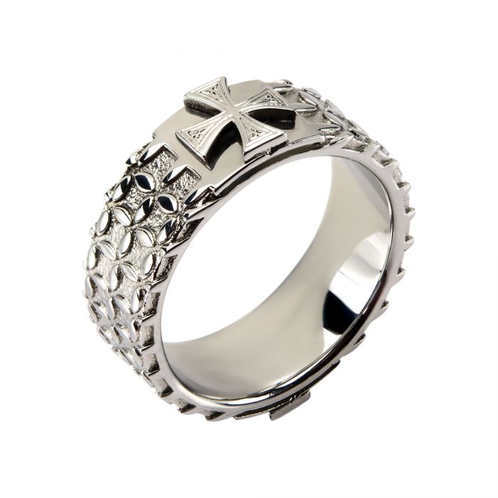 Stainless Steel Cross Ring