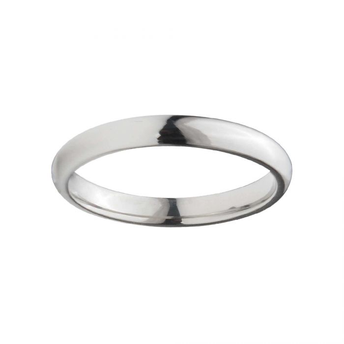 Polished finish 3mm wide Titanium Plain band Ring