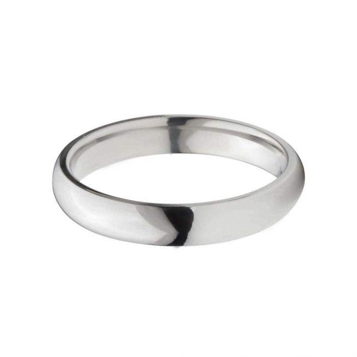 Polished finish 4mm wide Titanium Plain band Ring