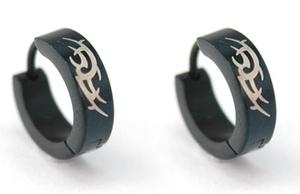 Gothic Style Solid Stainless Steel Huggie Mens Earrings ME149