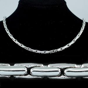 Hip Hop18K White Gold Plated Links Mens Necklace MN053