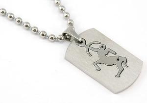 Sagittarius Zodiac Sign - Stainles Steel Mens Pendant Necklace MP123