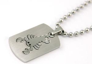 Scorpio Zodiac Sign - Stainles Steel Mens Pendant Necklace MP128