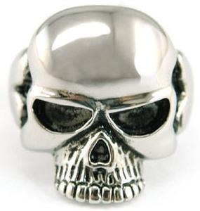 Mens Gothic Skull Head No Jaw Stainless Steel Ring MR032