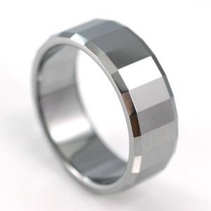 Hip Hop Polish Tungsten Steel Mens Band Ring MR071