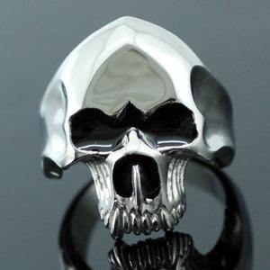 Gothic Skull Head No Jaw Stainless Steel Mens Ring MR076