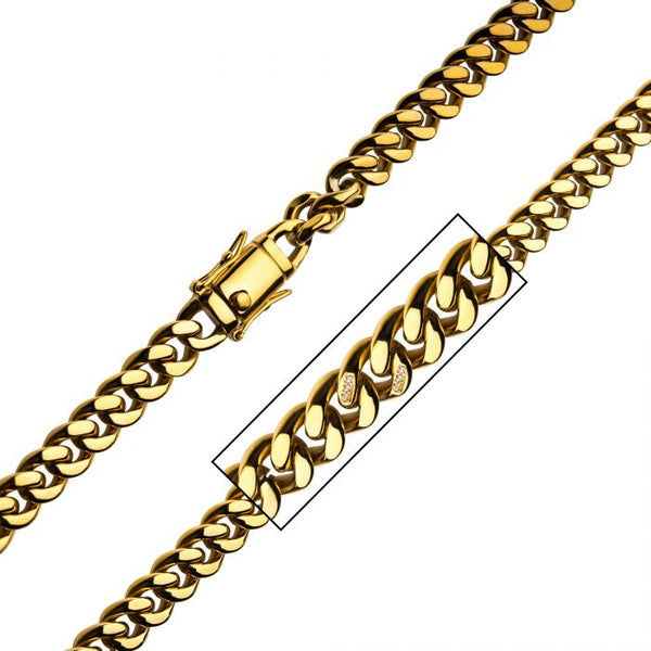 18K Gold Plated Curb Chain Necklace