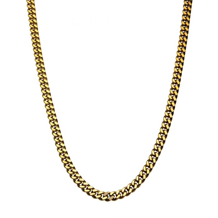 18K Gold Plated Curb Chain Necklace