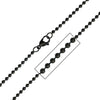 Load image into Gallery viewer, 3mm Black Plated Ball Chain with Lobster Clasp