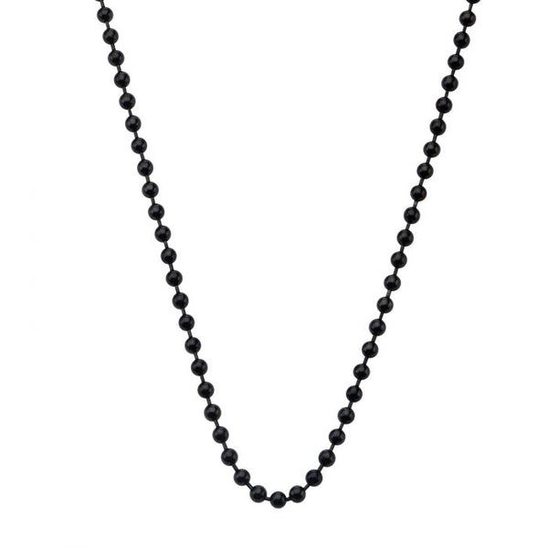 3mm Black Plated Ball Chain with Lobster Clasp