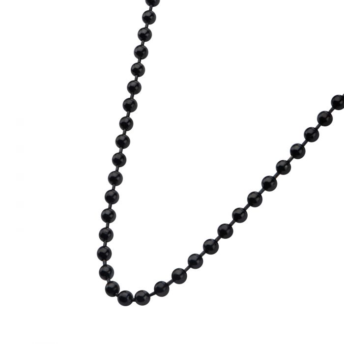 3mm Black Plated Ball Chain with Lobster Clasp