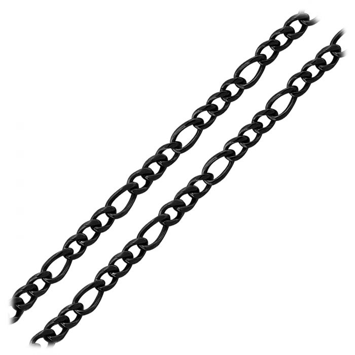 6mm Super Black Figaro Chain