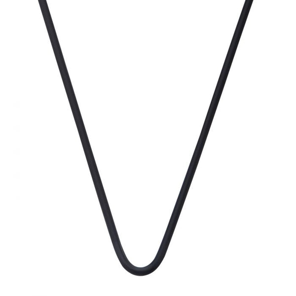 2mm Rubber Necklace with No Screw