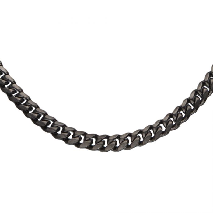 8.7 Gun Metal Brushed Curb Chain