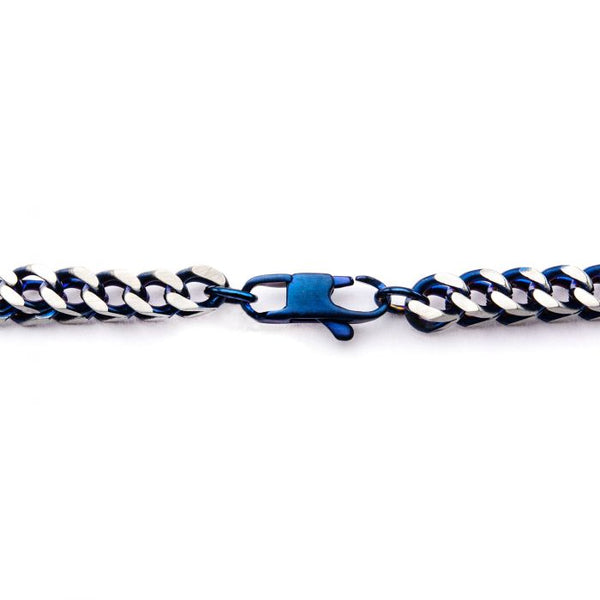 Steel Blue Plated Franco Chain Necklace