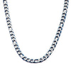 Load image into Gallery viewer, 3mm Blue Plated Figaro Chain Necklace