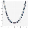 Load image into Gallery viewer, 3mm Blue Plated Figaro Chain Necklace