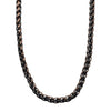 Load image into Gallery viewer, 8mm Plated Cappuccino and Black Wheat Chain