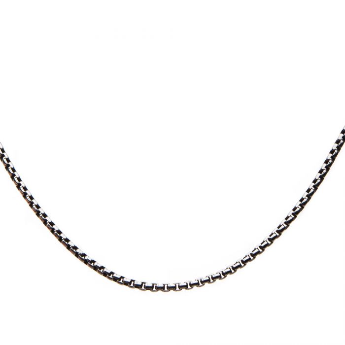 2.4mm Black Oxidized Bold Box Chain