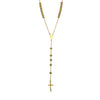 Load image into Gallery viewer, Gold Plated Rosary Chain Necklace