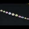 Load image into Gallery viewer, 29 Carat Sparkling Multi-Colour Heart Created Topaz Bracelet XSB065