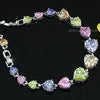 Load image into Gallery viewer, 29 Carat Sparkling Multi-Colour Heart Created Topaz Bracelet XSB065