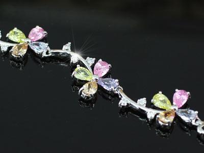 3 Carat Multi-Colour Butterfly Created Topaz Bracelet XSB066