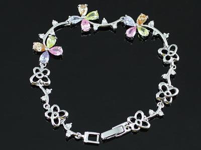 3 Carat Multi-Colour Butterfly Created Topaz Bracelet XSB066