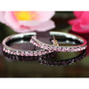 Load image into Gallery viewer, 1.5&quot; Pink Hoop Earrings use Austrian Crystal XE003