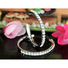 Load image into Gallery viewer, 1.5&quot; Bling Hoop Earrings use Austrian Crystal XE004