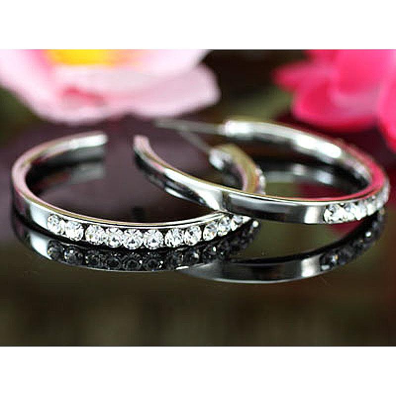 1.5" Bling Hoop Earrings use Austrian Crystal XE004