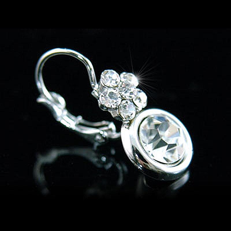 2.5 Carat Flower Earrings use Austrian Crystal XE050