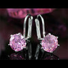 Load image into Gallery viewer, 2 Carat Pink Created Sapphire Earrings XE115