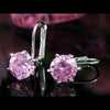 Load image into Gallery viewer, 2 Carat Pink Created Sapphire Earrings XE115