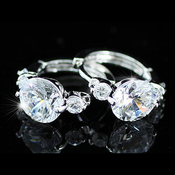 3 Carat CZ Cubic Zirconia Cubic Zirconia Huggie Earrings XE163