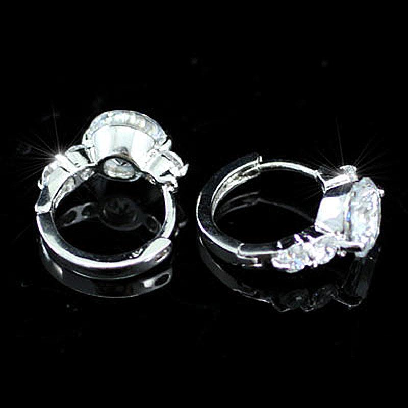 3 Carat CZ Cubic Zirconia Cubic Zirconia Huggie Earrings XE163