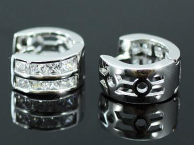1.5 Carat Created Diamond Bling Huggie Earrings XE184