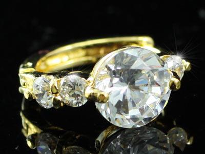 3 Carat Created Diamond Gold Huggie Earrings XE190