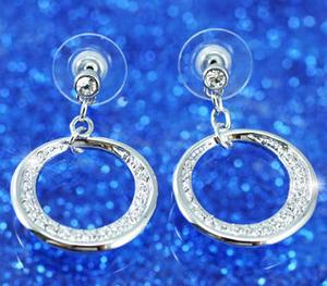 Bling Hoop Earrings use Austrian Crystal XE207
