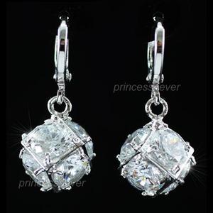 7.5 Carat Cubic Zirconia Dangle Cube Earrings XE216