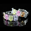 Load image into Gallery viewer, 4 Carat Multi-colour Created Topaz Huggie Earrings XE233