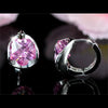 Load image into Gallery viewer, 2.5 Carat Pink Created Sapphire Small Huggie Earrings XE244