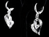 Load image into Gallery viewer, 1 Carat Heart Cubic Zirconia Stone Dangle Earrings XE259