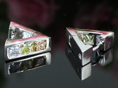 1 Carat Multi-Colour Created Topaz Stylish Earrings XE315