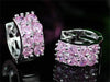 Load image into Gallery viewer, 1.5 Carat Created Pink Sapphire Huggie Earrings XE348
