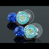 Load image into Gallery viewer, 2 Carat Blue Earrings use Austrian Crystal XE362